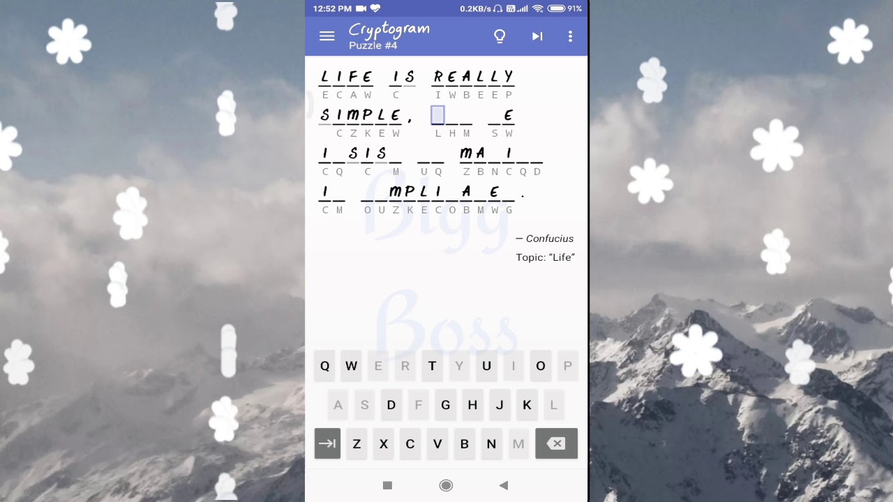 Cryptogram Puzzle Level 1 - 10 Solved Answer