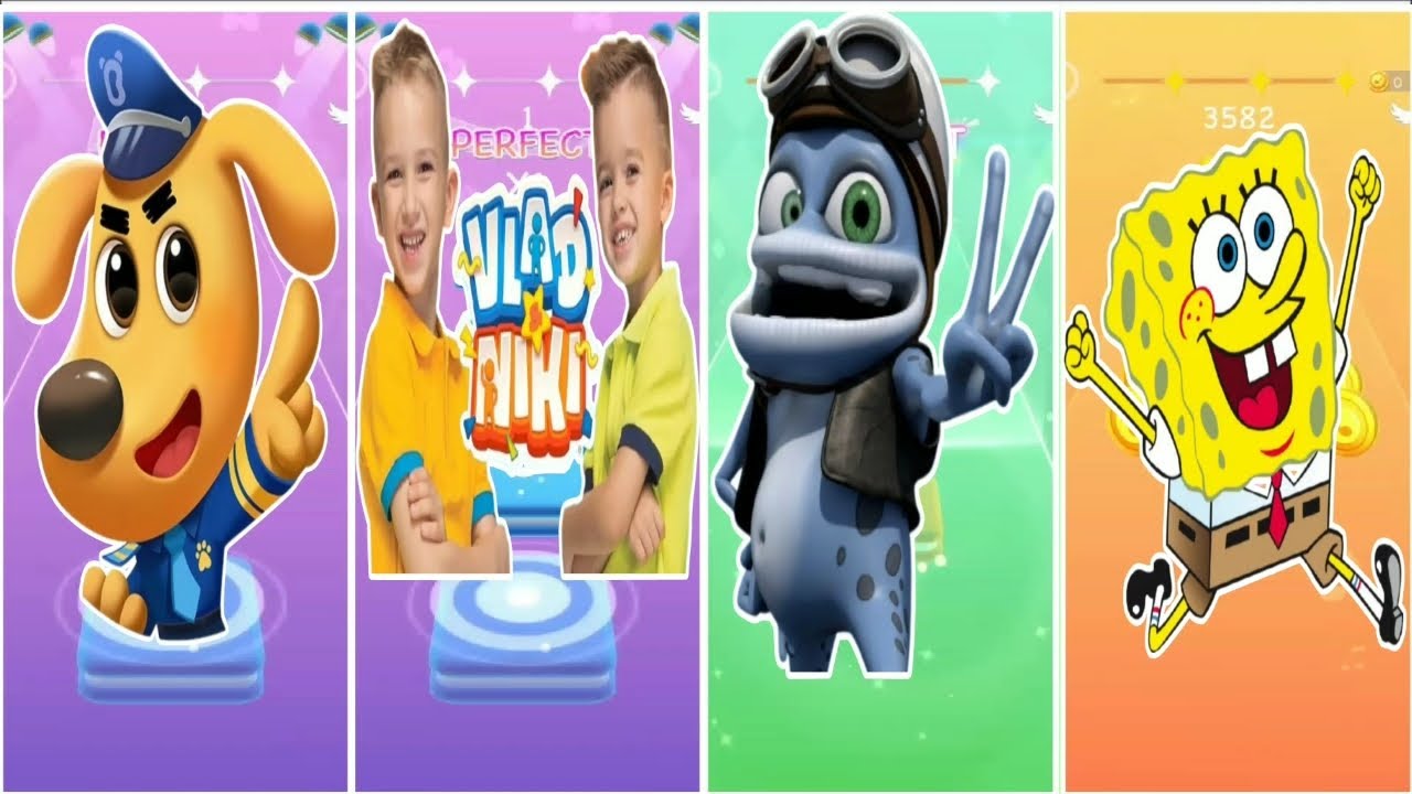 Sherif labrador vs Vlad and Niki vs Crazy frog vs Spongebob