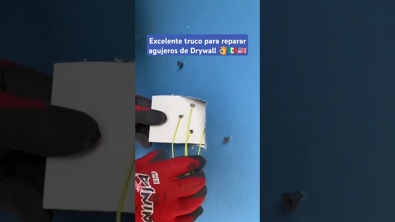 Excelente truco para reparar paredes de Drywall 👌🇲🇽🇺🇲 