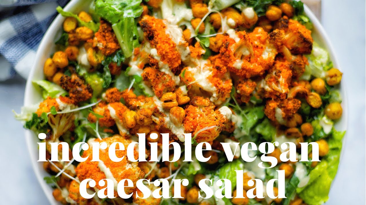 EPIC VEGAN KALE CAESAR SALAD [NUT/SOY FREE/NO BLENDER REQUIRED] | PLANTIFULLY BASED