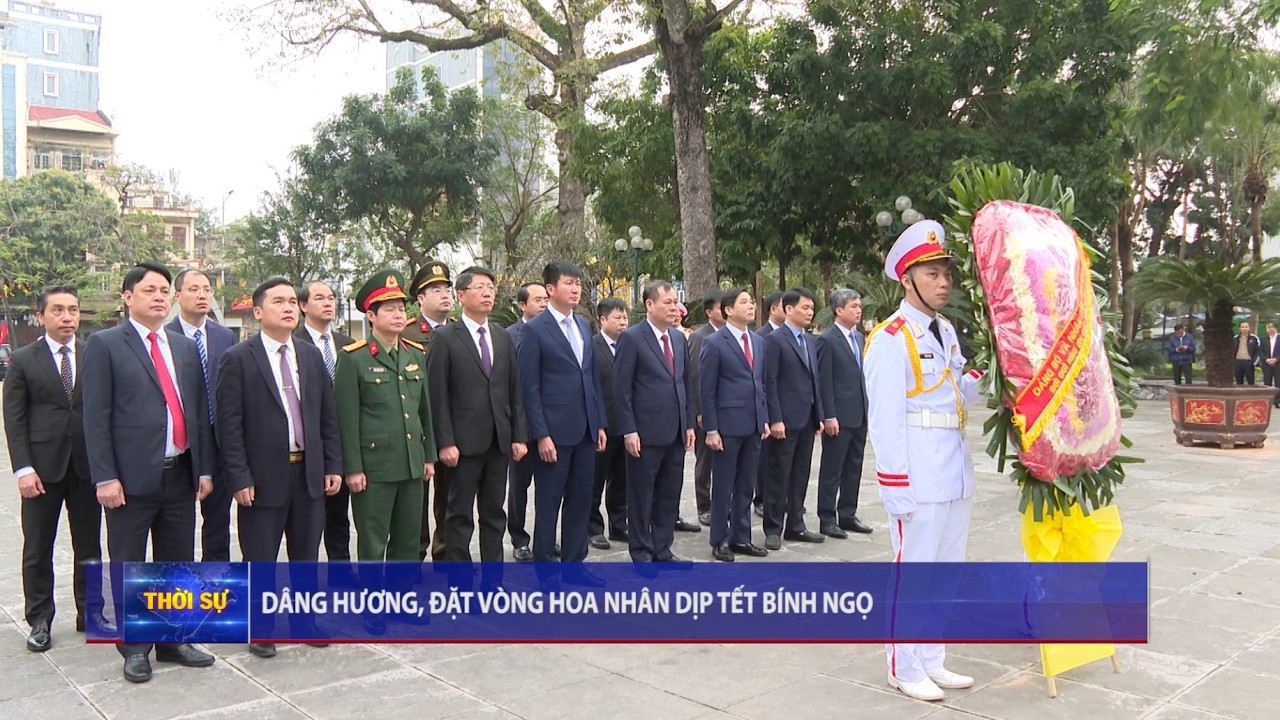 Dâng hương, đặt vòng hoa nhân dịp Tết Bính Ngọ khu vực Nam Định