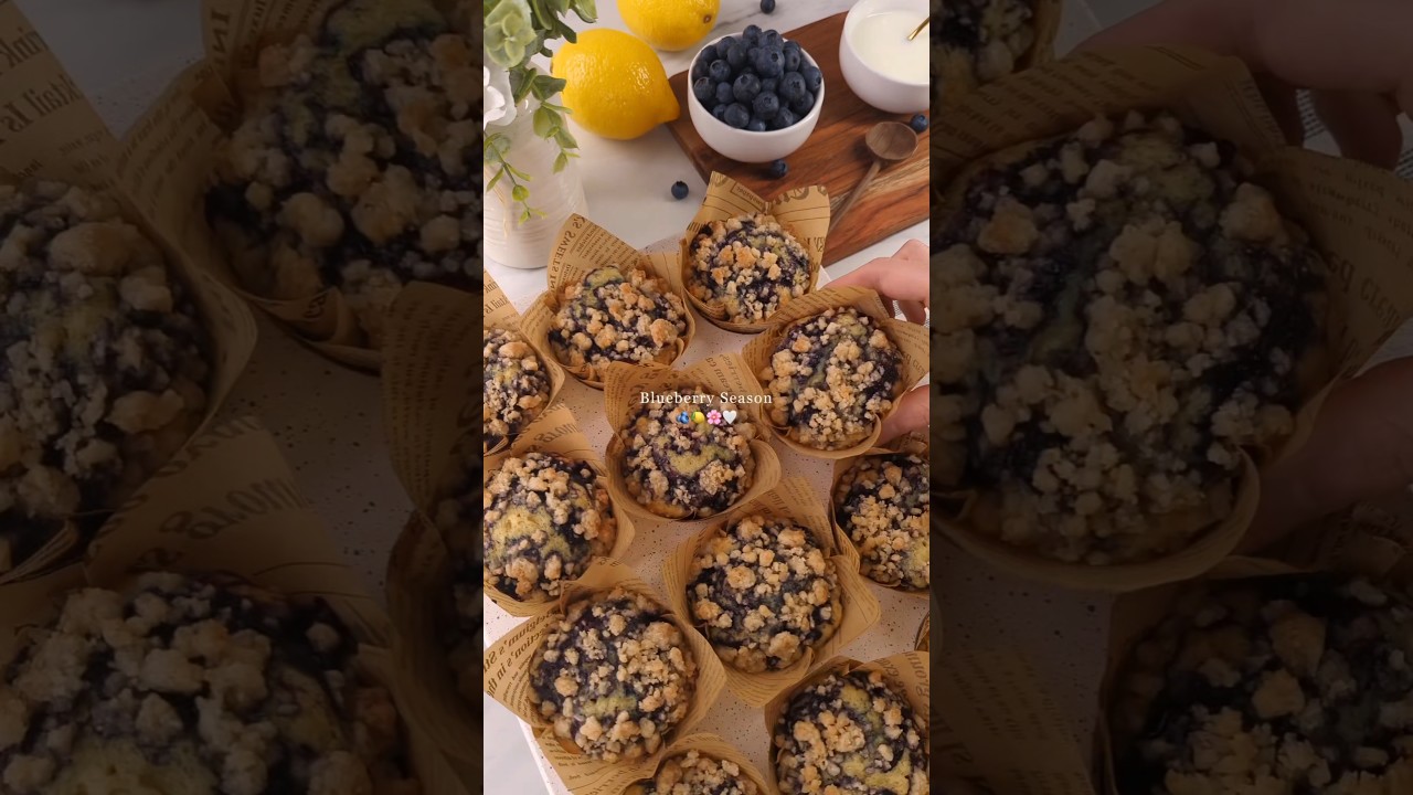 Lemon Blueberry Muffins 🫐🍋