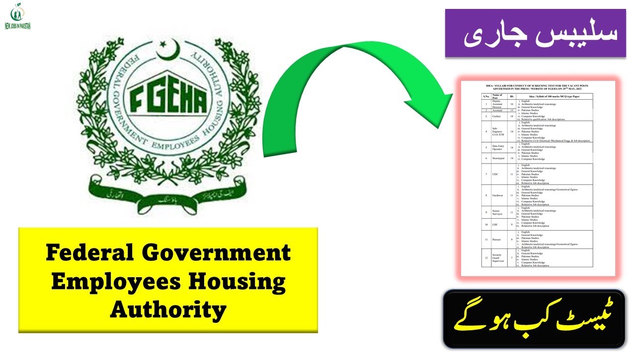 FGEHA jobs updates 2022 | FGEHA All Posts Syllabus Announce | FGEHA  | FGEHA Jobs 2022