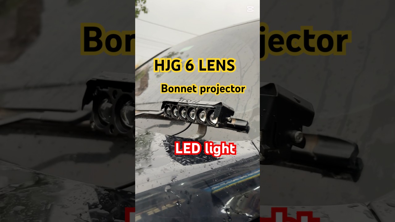 HJG 6 lens bonnet LED projector light 💡installed in Scorpio n. #scorpio #scorpion #shorts