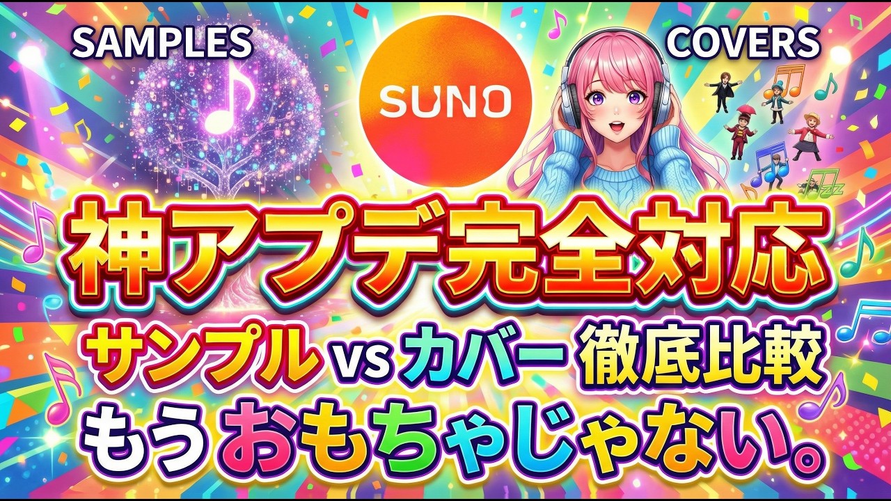 【新機能】Suno AI神アプデ！新機能「オーディオ入力」で作曲初心者がプロに