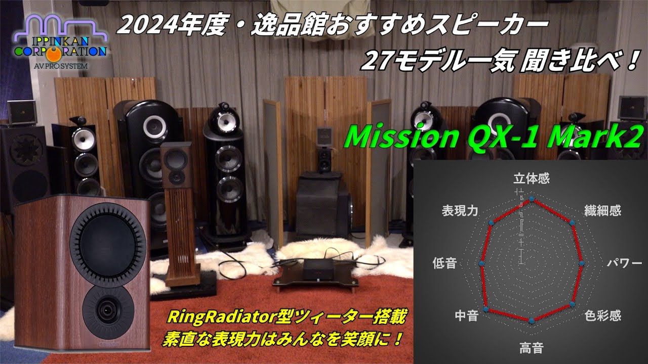 Mission QX-1 Mark2を聞いてみた「2024年度 27スピーカー聞き比べ」