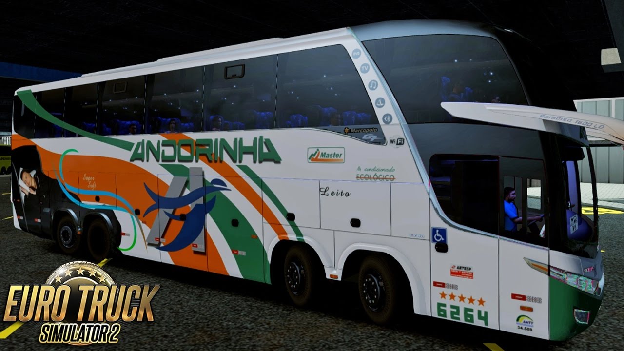Euro Truck Simulator 2 Mod Bus | Andorinha - Campo Grande/São Paulo - Logitech G27
