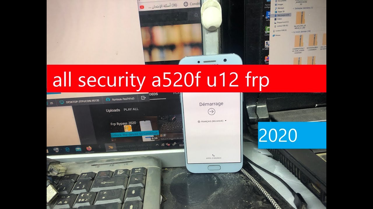 Samsung Galaxy A5 (2017) A520F Remove frp Android Oero 8.0, 8.1. all security a520f u12 frp 2020