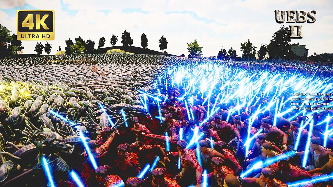 5,000,000 ALIENS ATTACKED SAMURAI, JEDI, CLONE TROOPERS, AND SPACE MARINES IN MODERN CITY | UEBS 2