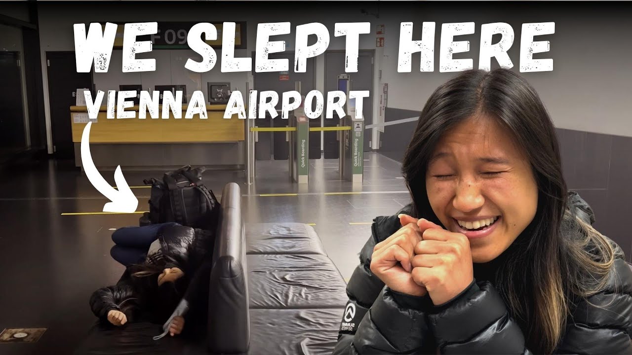 Sleeping At The Airport (Much Better Than We Expected !😁) // Vlog 46