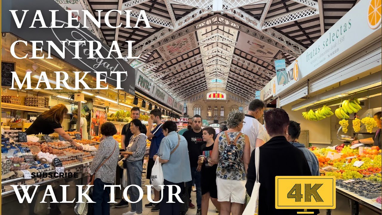 Spanish City Market Walk Tour - Valencia, Spain.
