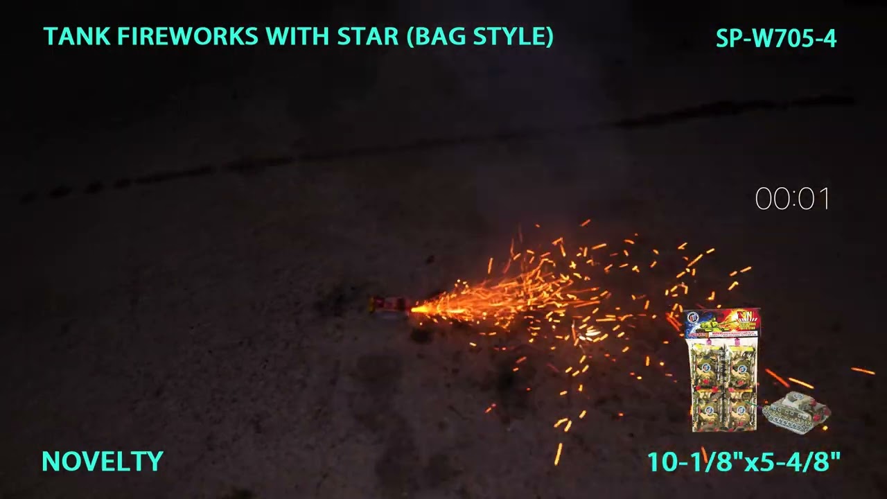 TANK FIREWORKS WITH STAR BAG STYLE SP-W705-4