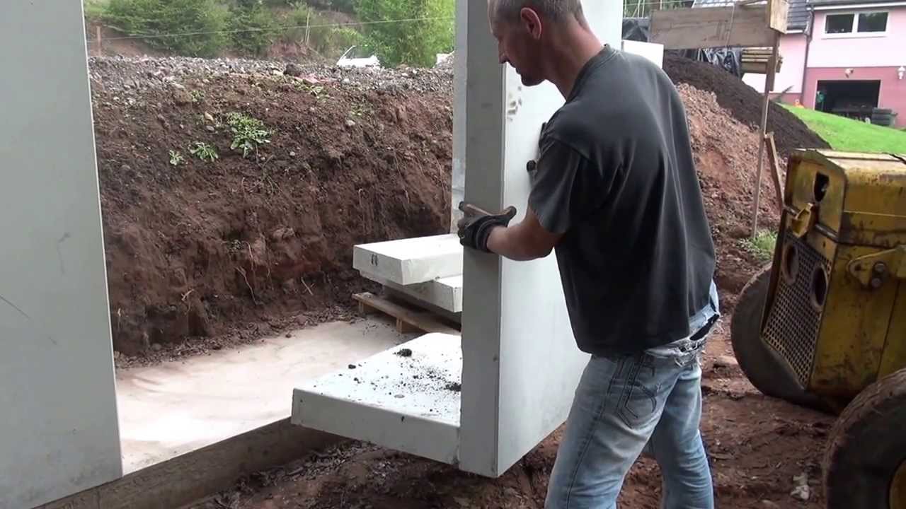 Pose de murs préfabriqués