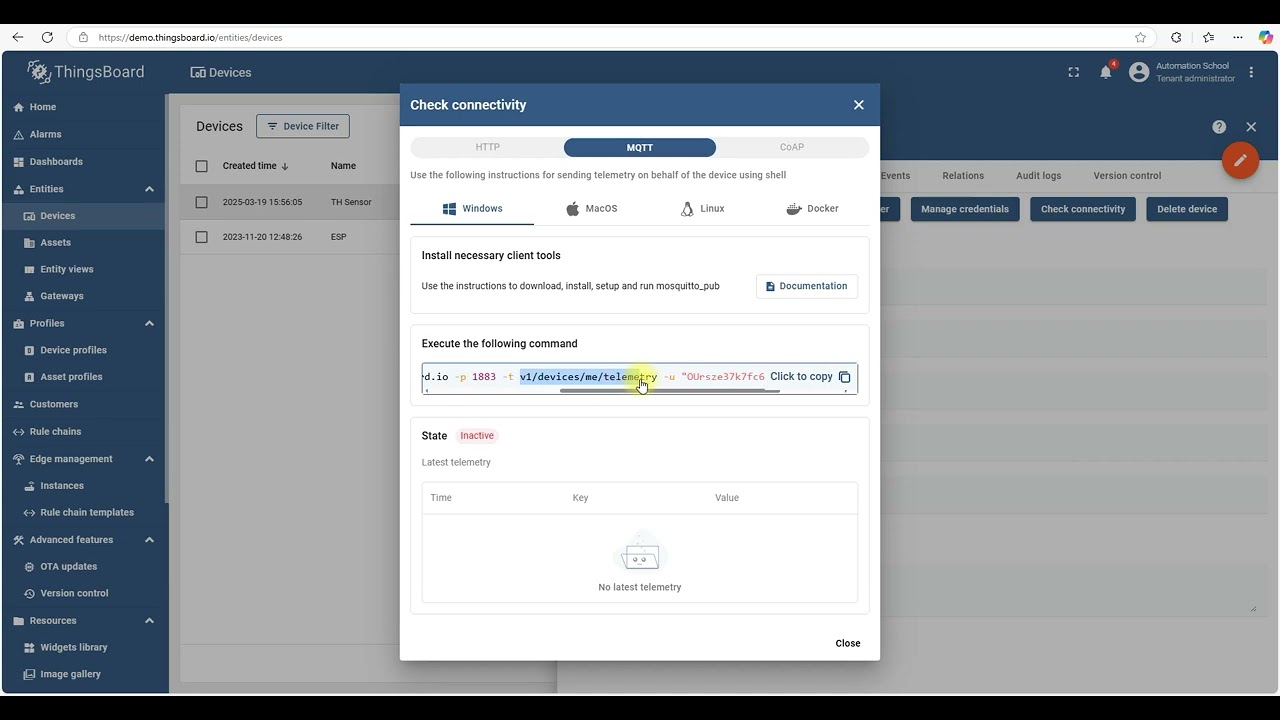 Connect Milesight IoT Gateway UG65 to Thingsboard Cloud