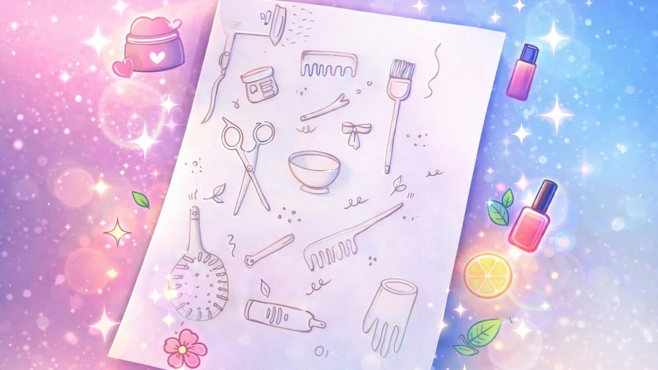 Beauty & Wellness Aesthetic Drawing #beautywellness #mackuptutorials #beautyproducts #diy #drawing 