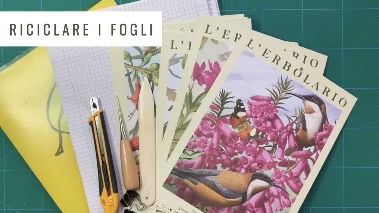 COME RICICLARE I FOGLI DI CARTA DEI QUADERNI: QUADERNI FAI DA TE
