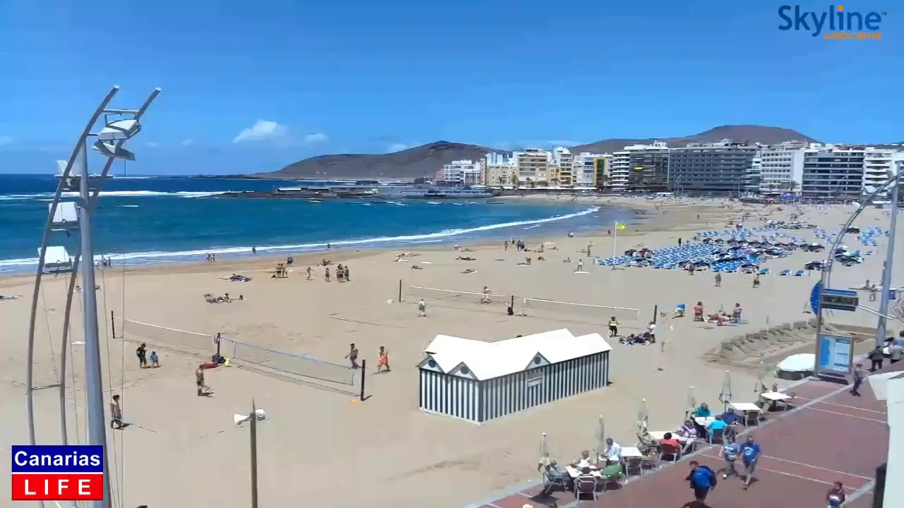 LIVE WEBCAM from Playa de Las Canteras Gran Canaria
