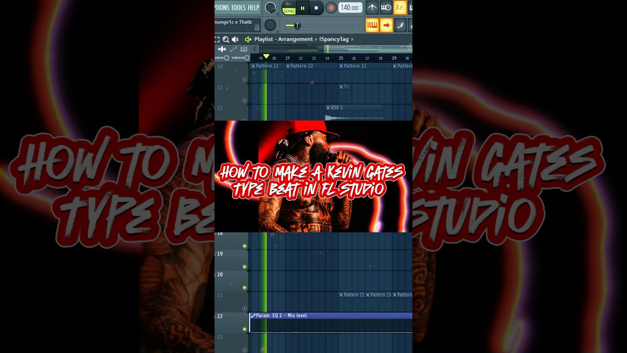How to make a Kevin Gates Type Beat In FL Studio😤🔥 #kevingatestypebeat #trapbeat #shorts