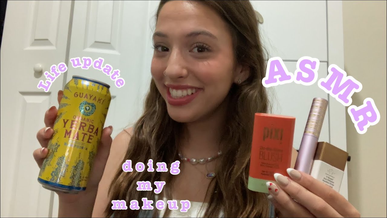 ASMR doing my makeup & life update ❤️‍🔥