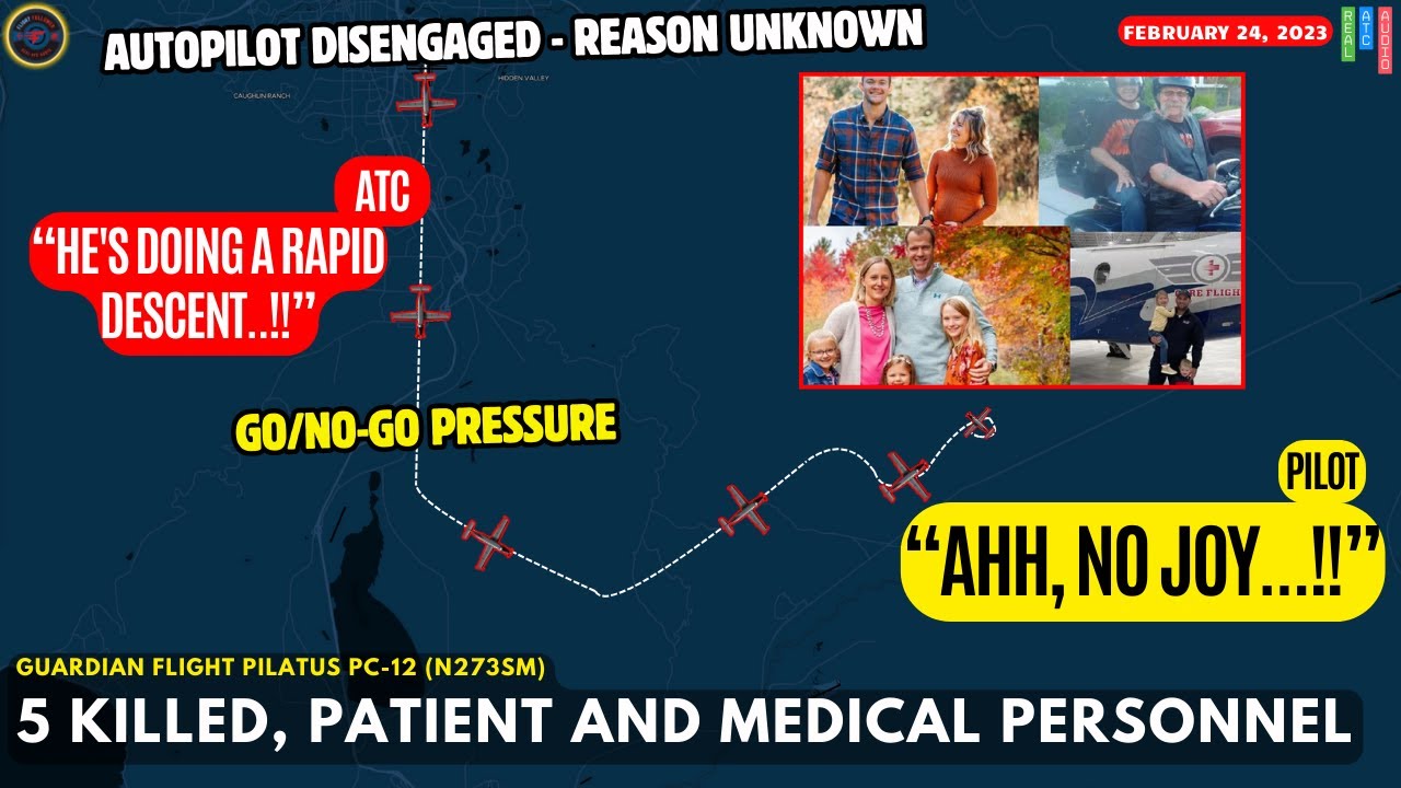 Fatal Medical Flight: Graveyard Spiral Leading to In-Flight Breakup #atc