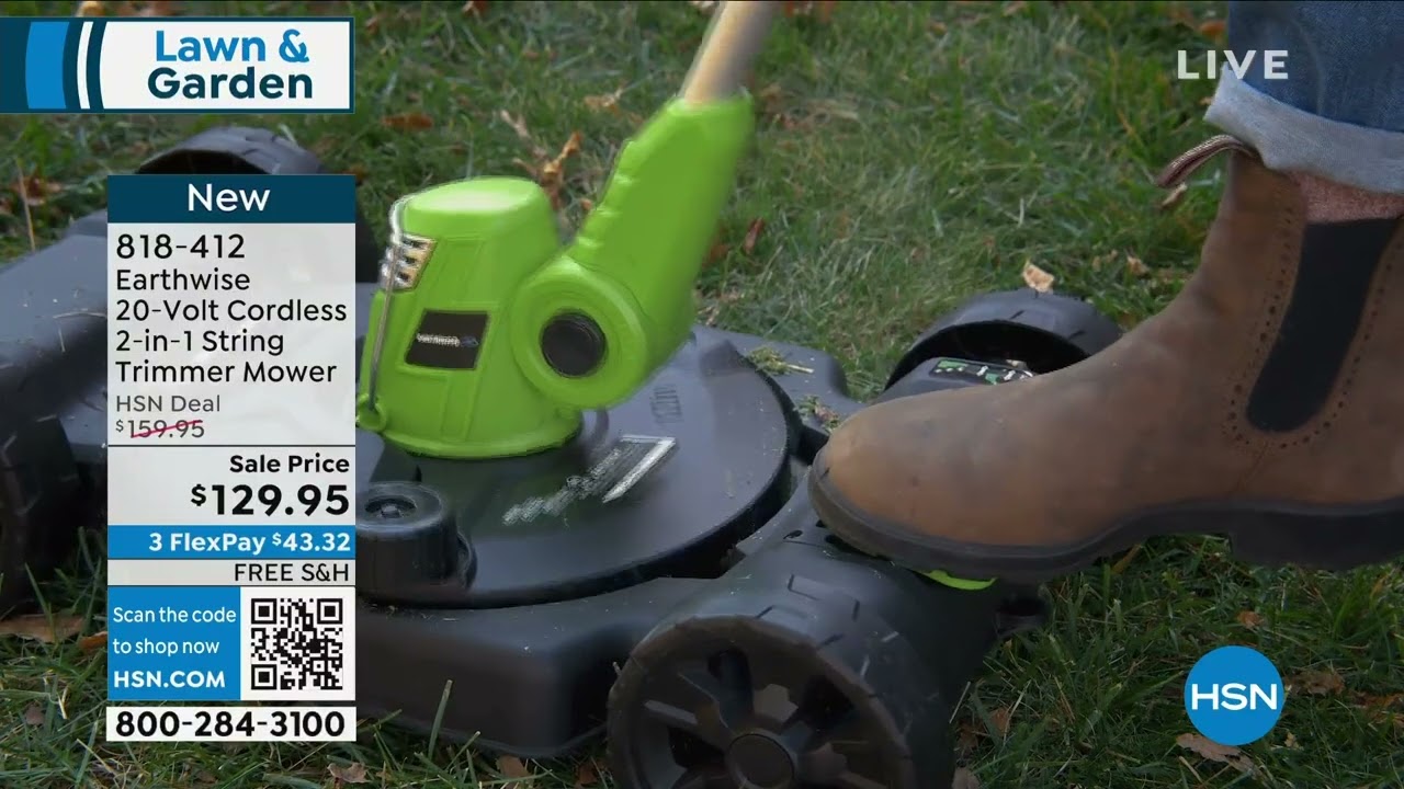 Earthwise 20Volt Cordless 2in1 String Trimmer Mower