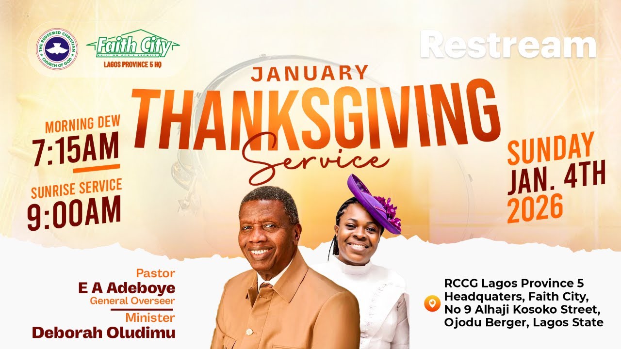 SUNRISE SERVICE | January Thanksgiving Service - January 4th, 2026