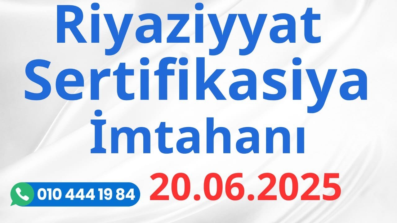 Sertifikasiya imtahanı 20.06.2025 Onlayn hazirliq #miq#sertifikasiya
