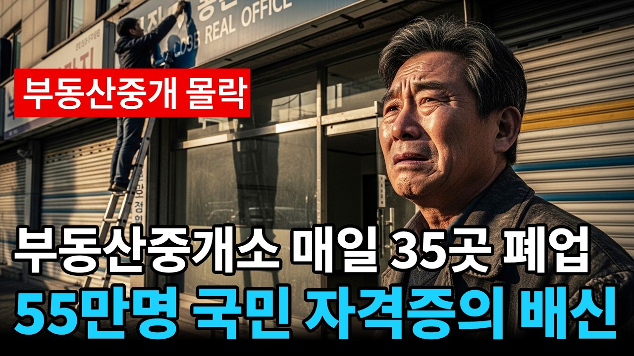 퇴직금 1억2천 부동산 사무실 열었다가 매일 35곳 폐업, 빚만 6200만원 남은 61세 남자의 실화