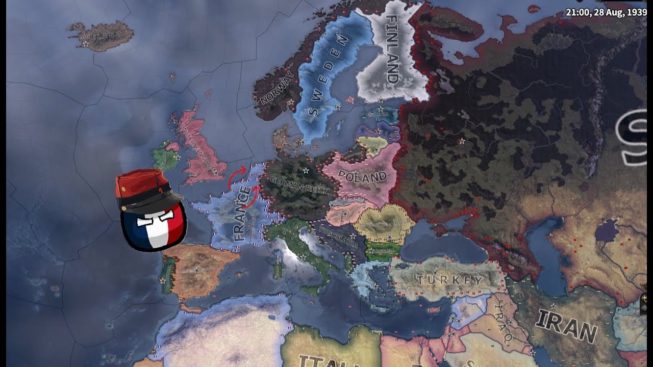 What if France annex Benelux?  -  Hoi4 Timelapse