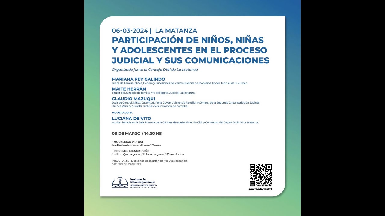 Participación de niños, niñas y adolescentes en el proceso judicial