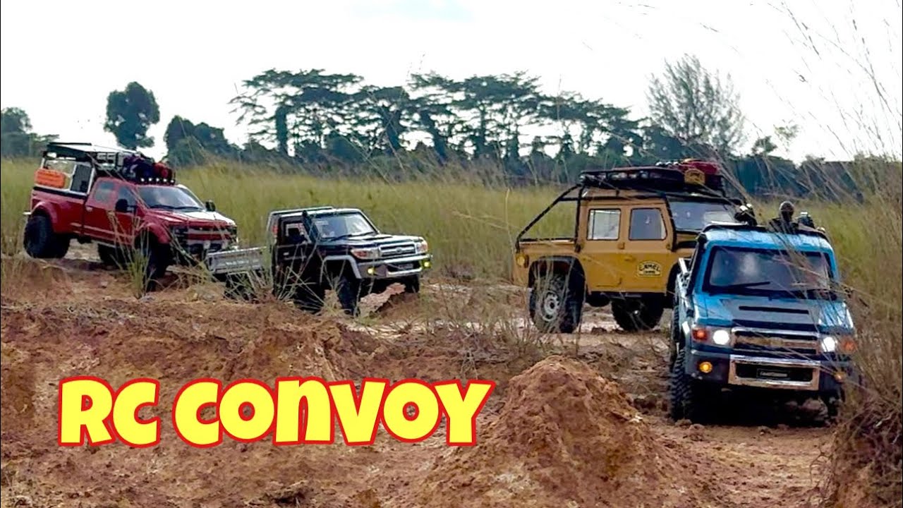 Rc Convoy Toyota LC70_Land Rover Defender_Ford F450