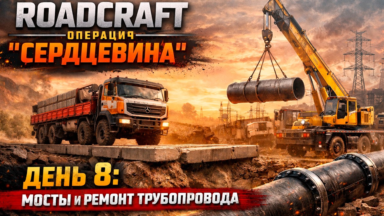 ROADCRAFT | Операция «Сердцевина» — День 8: Мосты и ремонт трубопровода