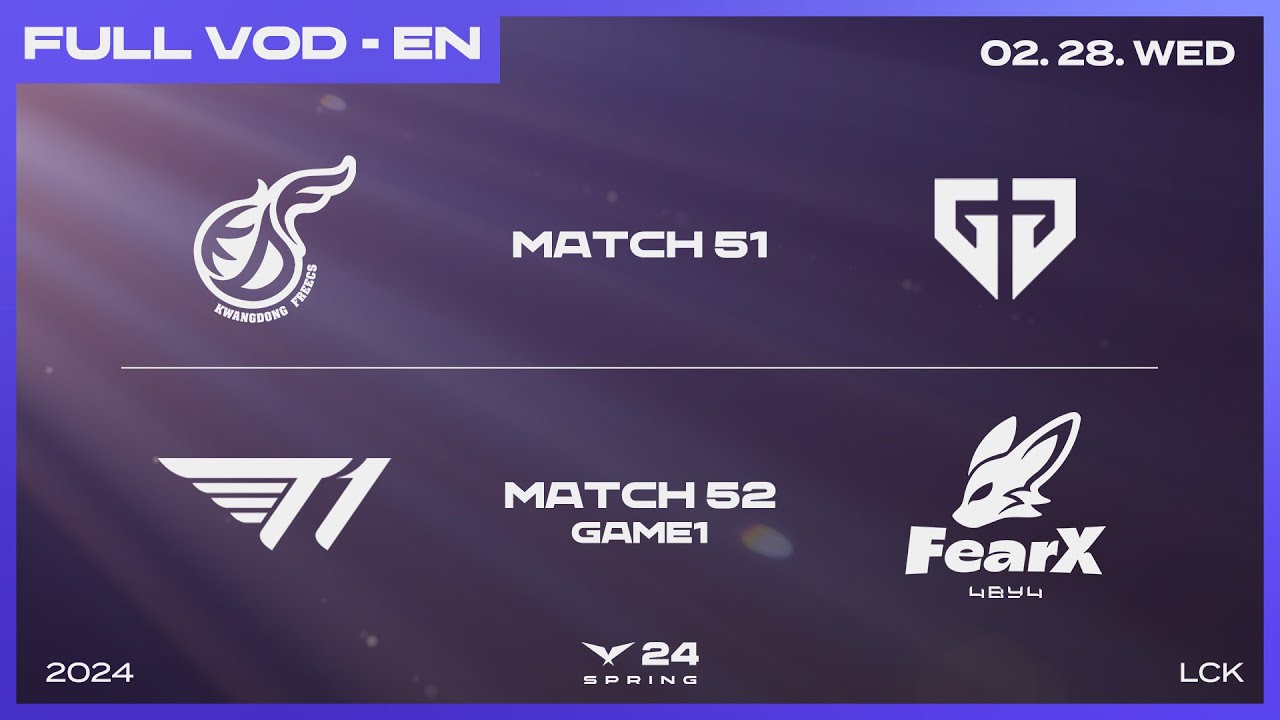 KDF vs GEN - T1 vs FOX | 2024 LCK Spring Split
