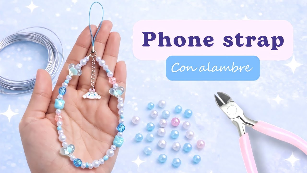 Cómo hacer un Phone Strap con Alambre ✨ Resistente y Fácil | Cinnamoroll 💙