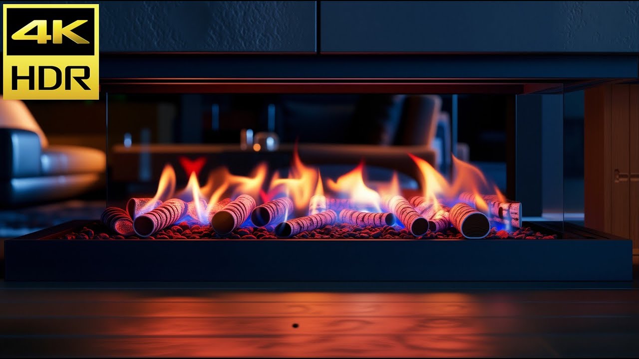 Modern Fireplace Ambience 🔥 | Cozy Fire Sounds for Relax & Focus