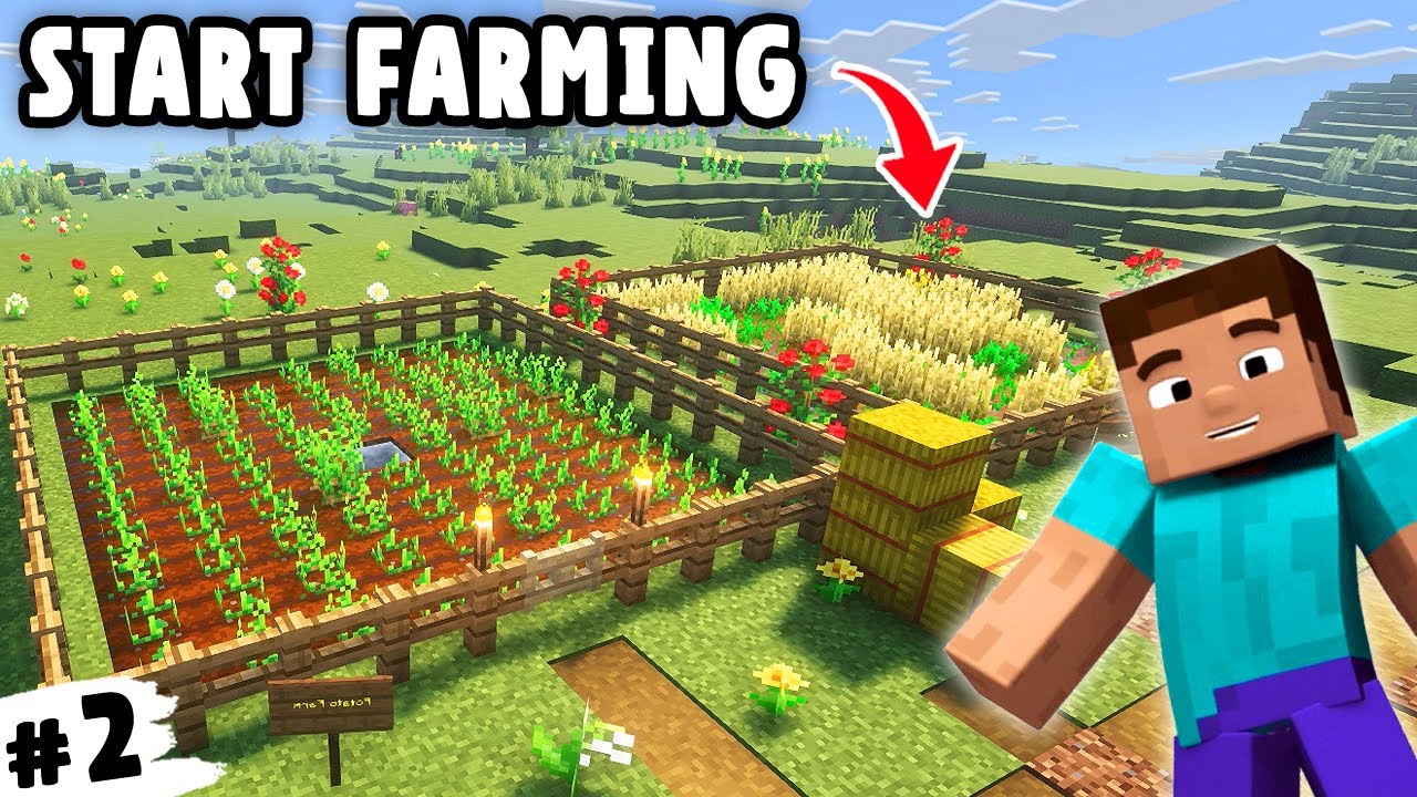 FINALLY I START FARMING and FIND DARK GIANT CAVE | Techno Gamerz | MINECRAFT GAMEPLAY #2