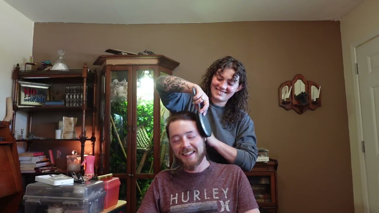 First Time Cutting My Fiancé's Hair!