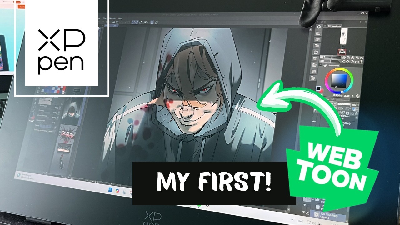 I PUBLISHED MY FIRST WEBTOON! ✏️ XPPen Artist Pro 24 (Gen 2) 4K Review 🔎