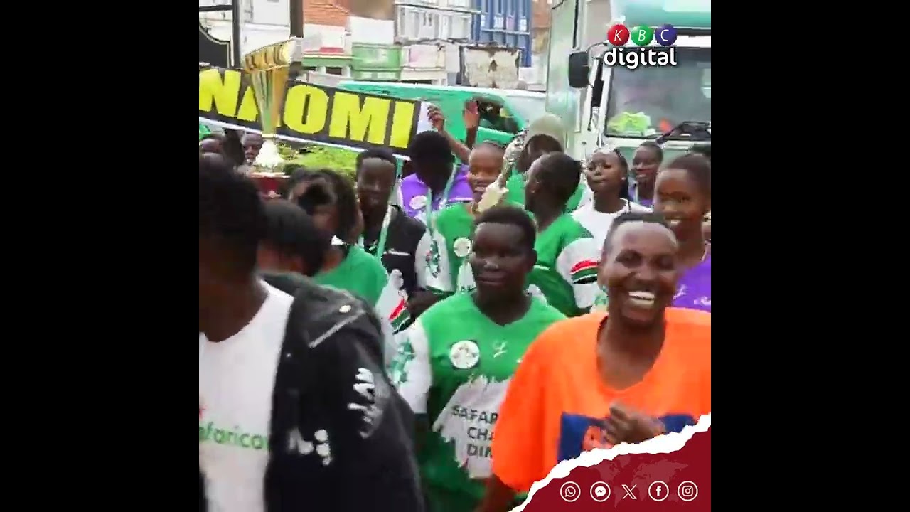 Laikipia based Barcelona Ladies FC received a heroic welcome in Nyahururu town