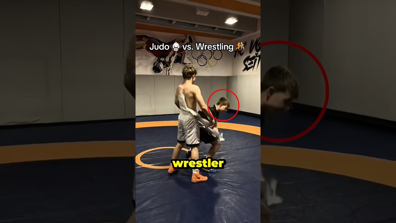 Judo Throw vs Wrestling Takedown #judo #wrestling #technique