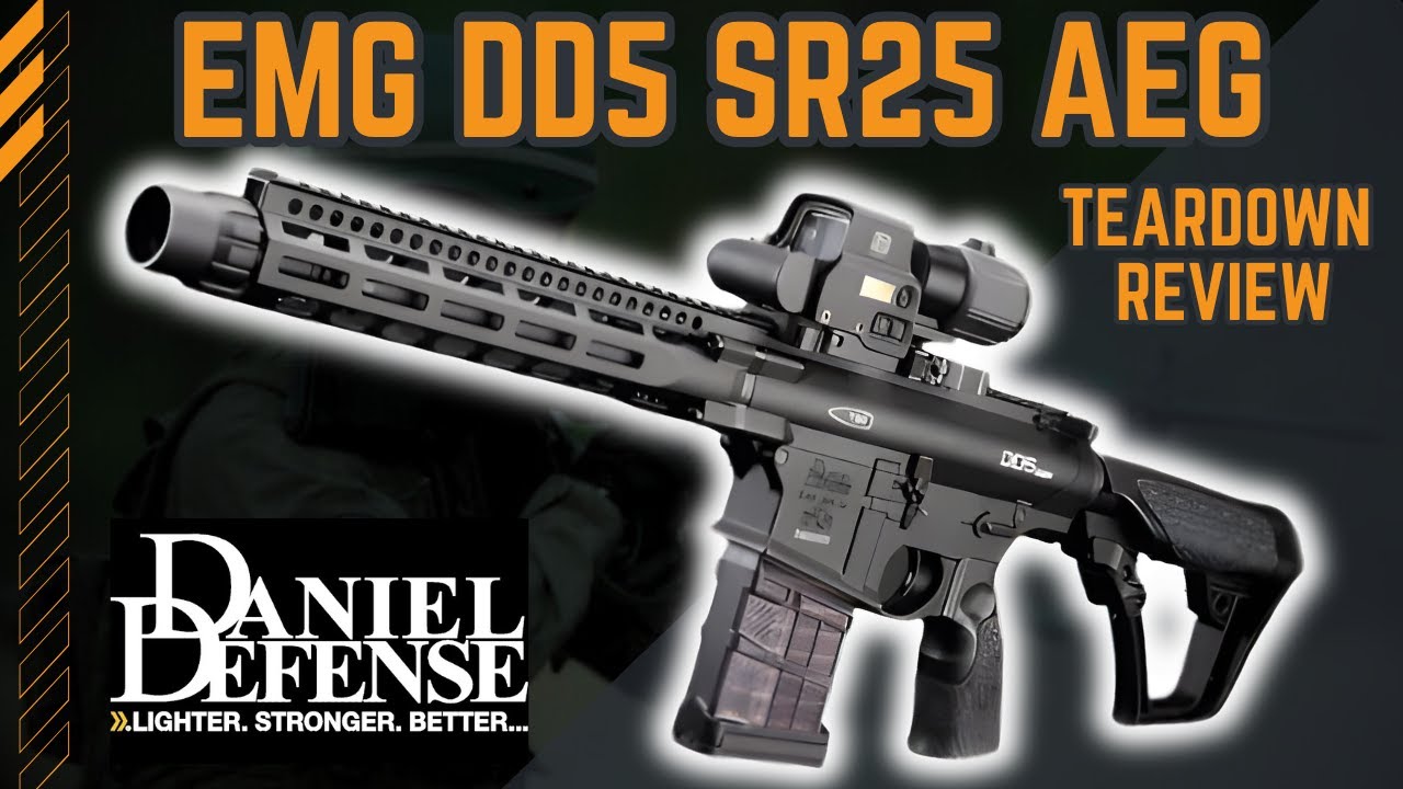 Разборка и разборка страйкбольного автомата EMG DD5 SR25 AEG