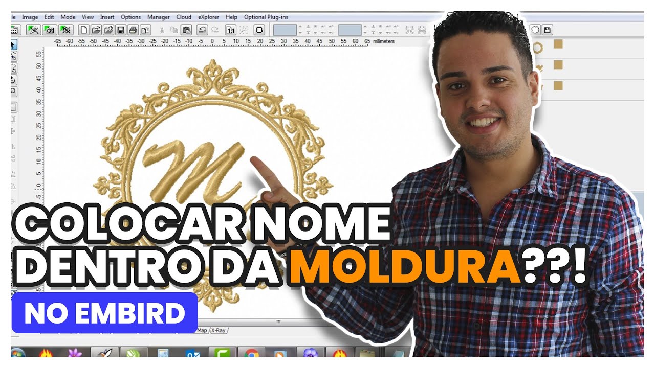 COMO COLOCAR NOME DENTRO DA MOLDURA NO EMBIRD