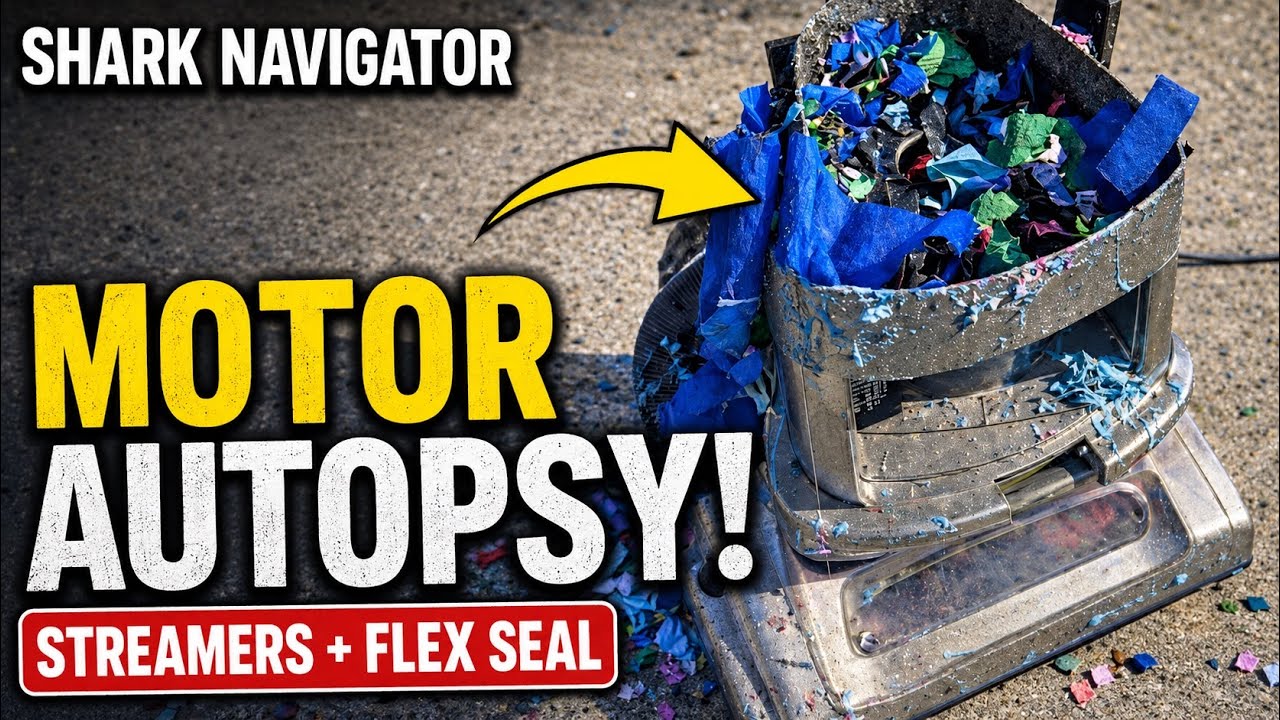 Shark Navigator Destruction – Catastrophic Motor Failure from Silly String & Flex Seal!