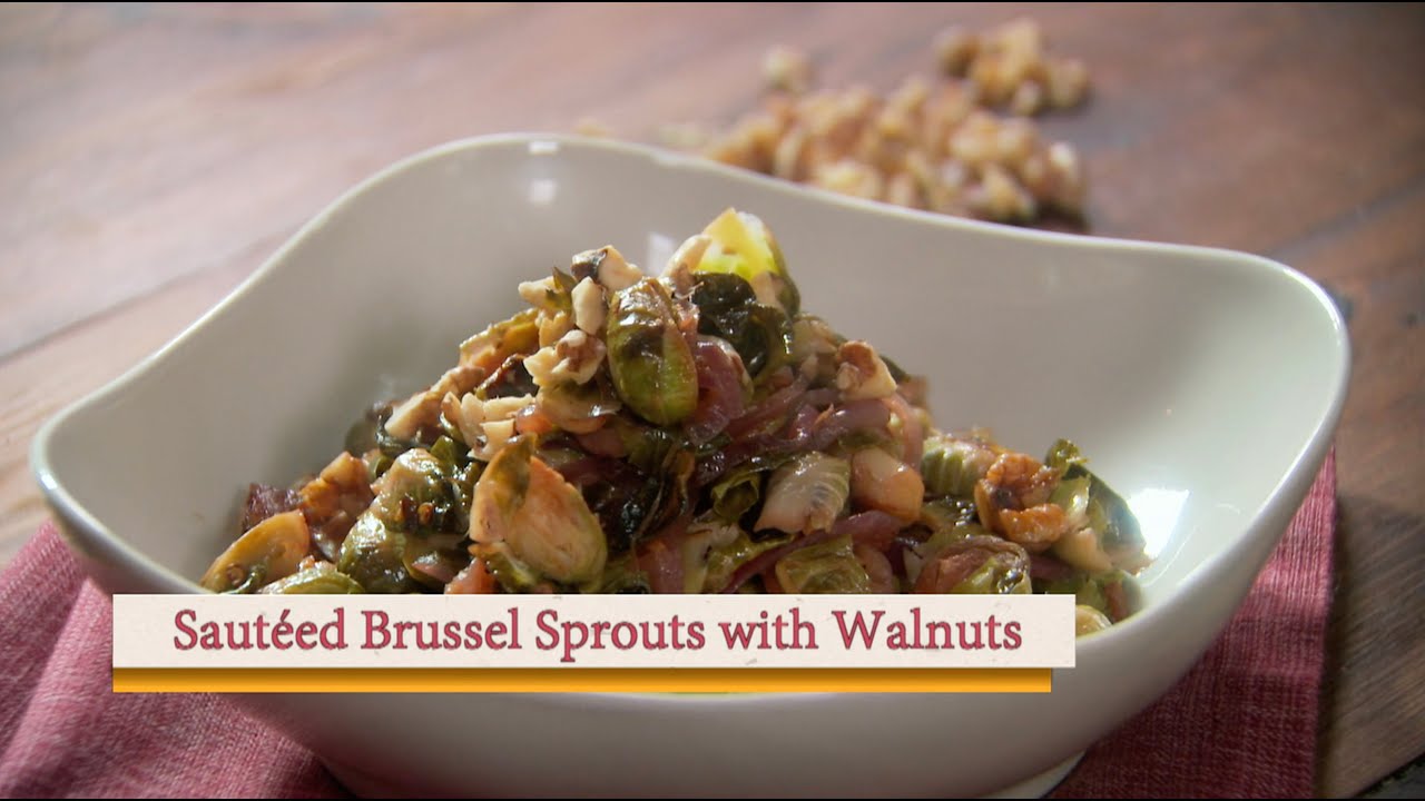 Sauteed Brussels Sprouts with Walnuts