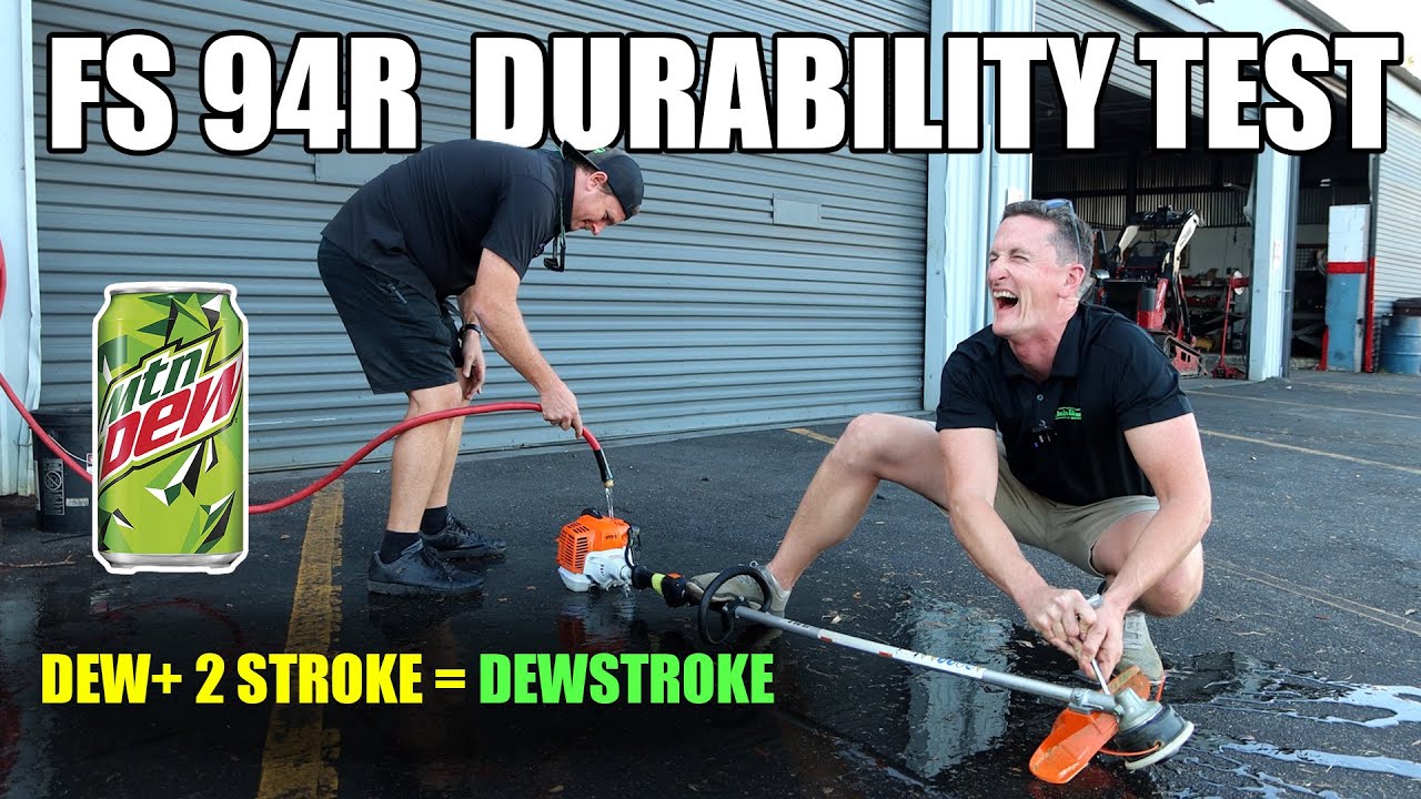 Тест на прочность триммера STIHL FS94R! (Будет ли он работать на Mountain Dew?)