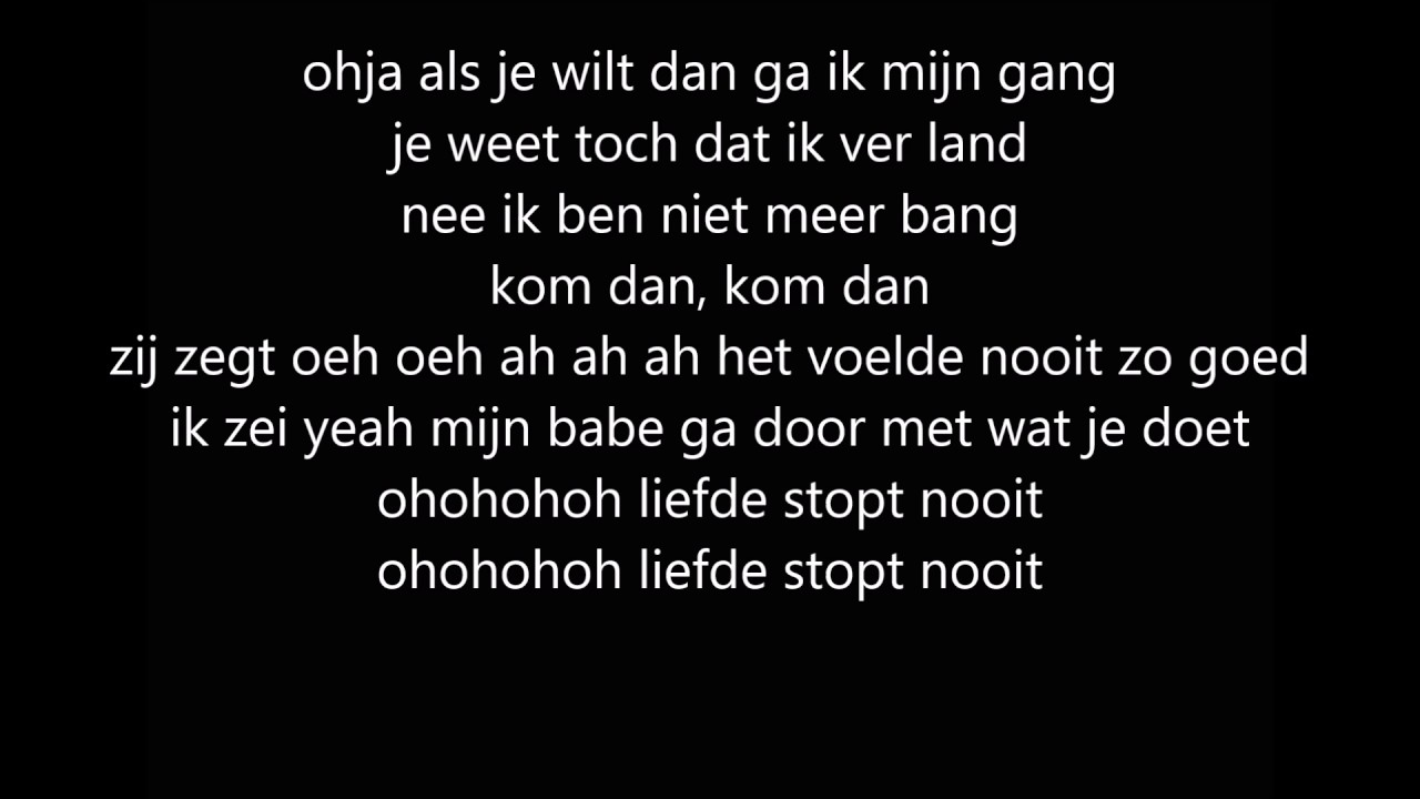 Ronnie flex -liefde stopt nooit (lyrics) (leaked)