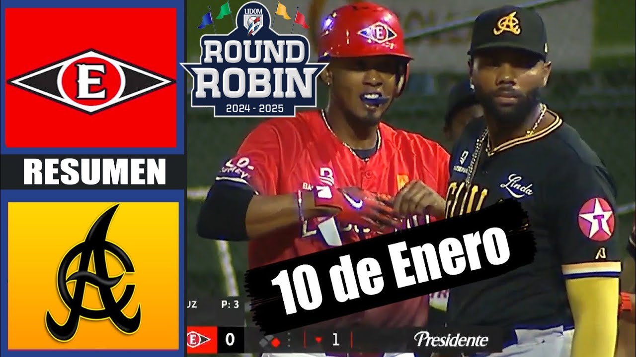 Resumen: Aguilas Cibaeñas V/S Leones del Escogido / Round Robin (10/01/26)