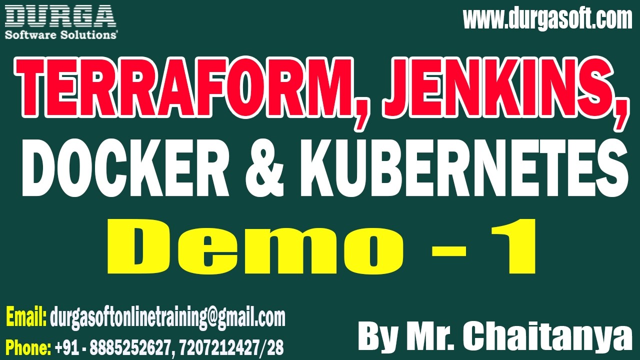 TERRAFORM, JENKINS, DOCKER & KUBERNETES tutorials || by Mr. Chaitanya On 16-03-2026 @8:30PM (IST)
