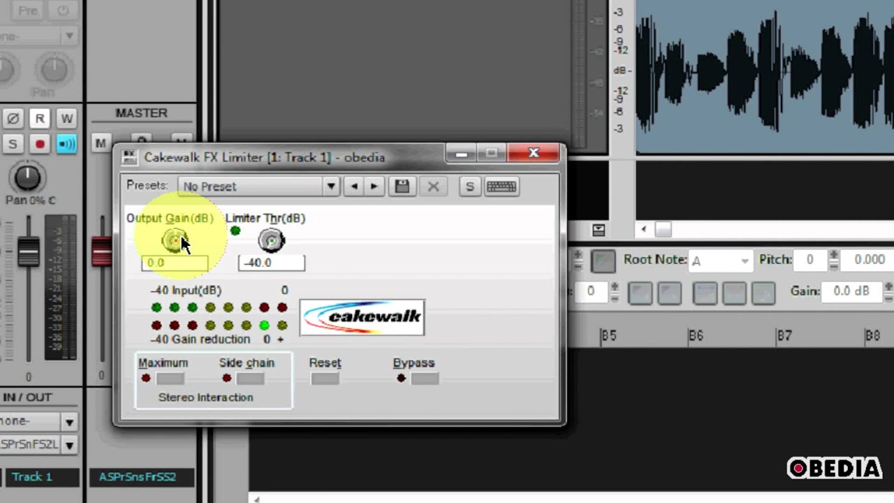 CAKEWALK SONAR: How to use a Limiter