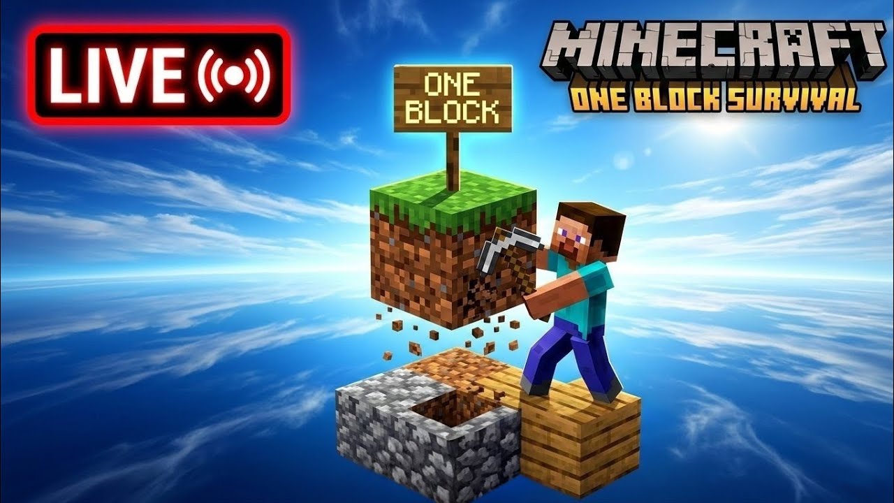 The ultimate 🥏 gameplay 🎮 of MCPE in One Block survival 🛑 live #shorts #mc